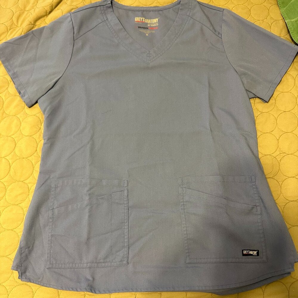 Ciel Blue Scrub Top